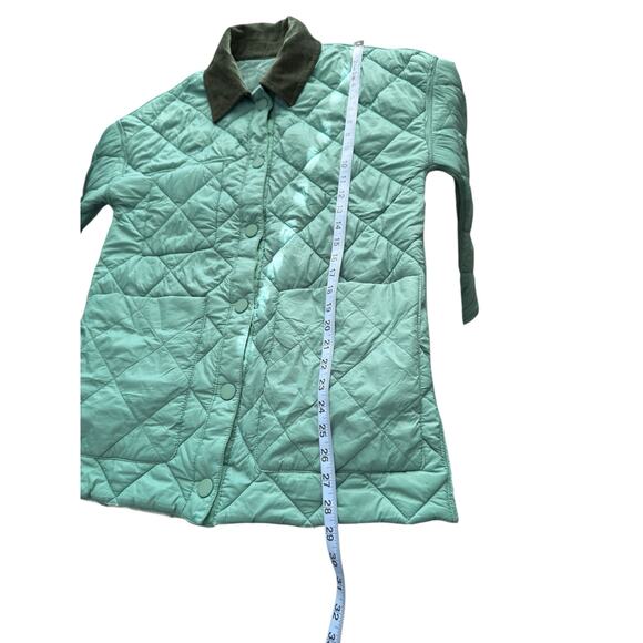 NVLT Quilted Velour Reversible Field Jacket Green Barn Coat Fairy Whimsy Small - Picture 16 of 16